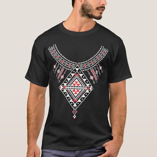 CAMISETA MOTIF KABYLE AMAZIGH SYMBOLE DES BERBERES (Frente)