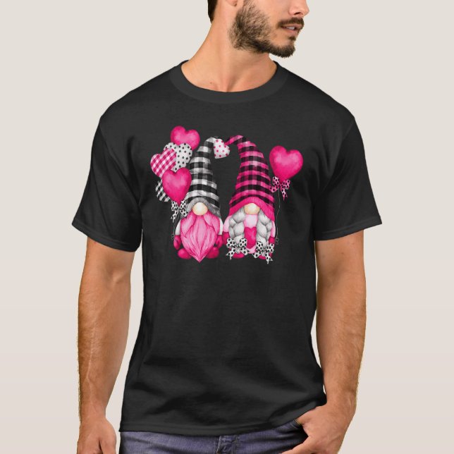 Camiseta Motif Rosa Dia de os namorados Com Ballões Coraçõe (Frente)