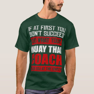 Camiseta Motivação 1 do Combatente de Treinador Muay Tailan
