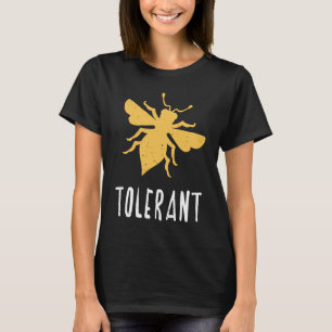 Camiseta Motivação Amarelo Tolerante Às Abelhas Ser Toleran