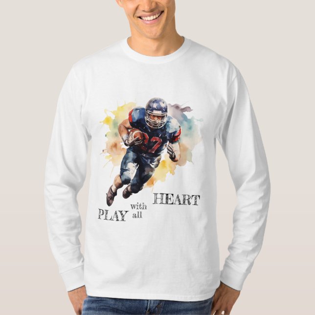 Camiseta Motivação básica de T-Shirt de longa folga (Frente)