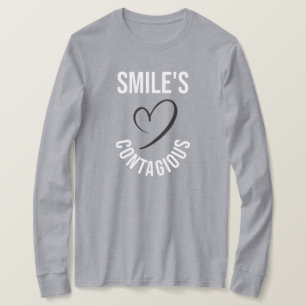 Camiseta Motivação contagiosa do sorriso dizendo design