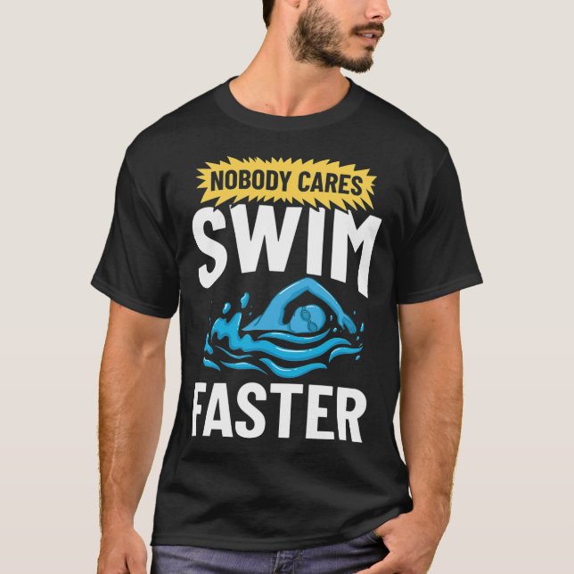 Camiseta Motivação da Lição Nadadora da Piscina Nadadora Na (Frente)