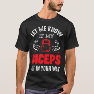 Camiseta Motivação da Malhação de Gym Biceps Bodybuilder
