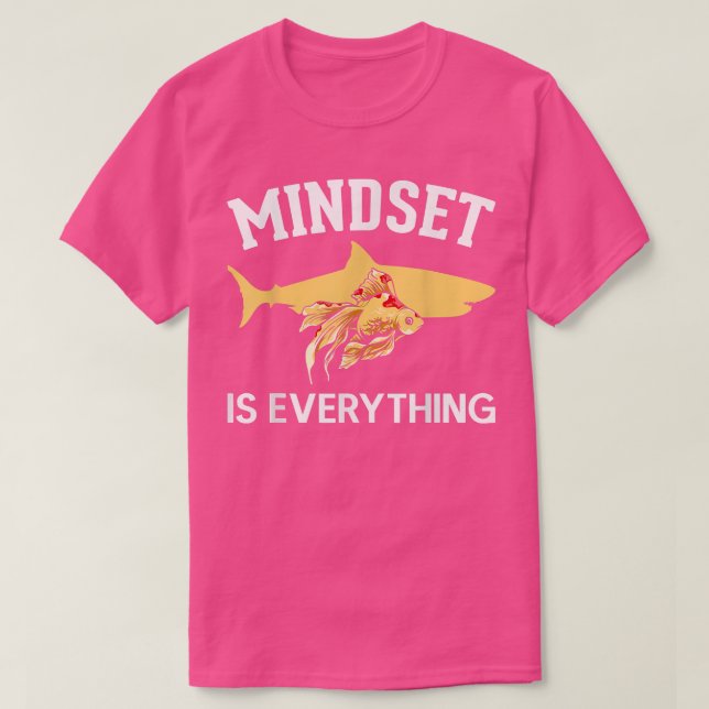 Camiseta Motivação da Mindset de Tubarões Goldfish (Frente do Design)