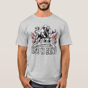 Camiseta Motivação de Academia Rise and Grind