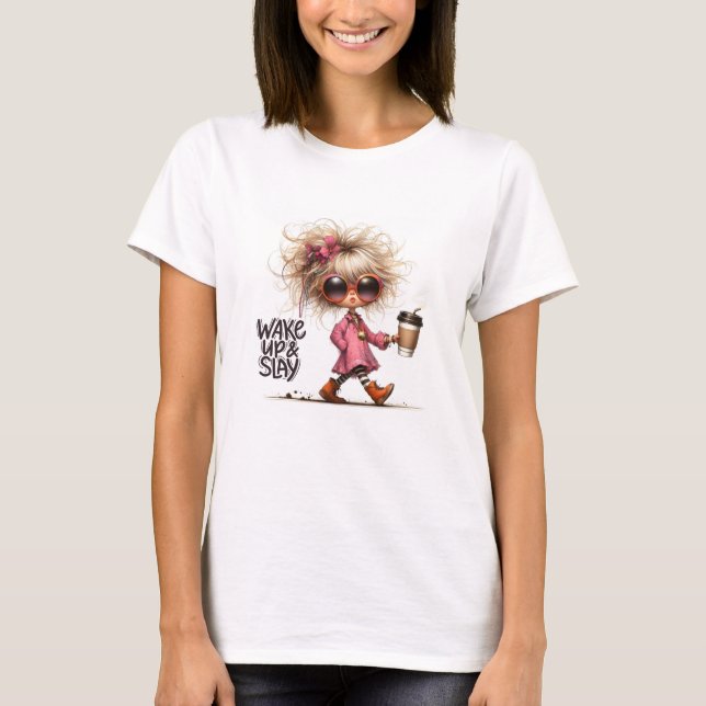 Camiseta Motivação de Acordar Latte Whimsical (Frente)