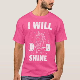 Camiseta Motivação de Aumento de Peso do Unicórnio Engraçad