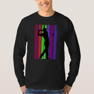Camiseta Motivação de Bairro de Golfe Colorida de Meninas