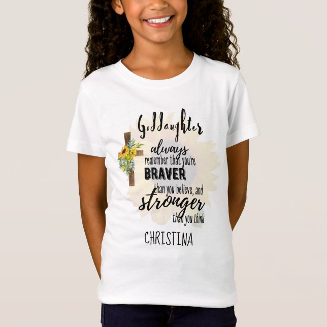 Camiseta Motivação de Dama de adolescente Citação de Girass (Frente)