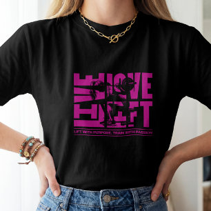 Camiseta Motivação de Fitness Feminino Viva Amor Levanta