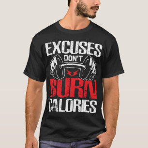 Camiseta Motivação de Fitness Sem Desculpas