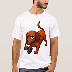 Camiseta Motivação de história em quadrinhos de haltere de