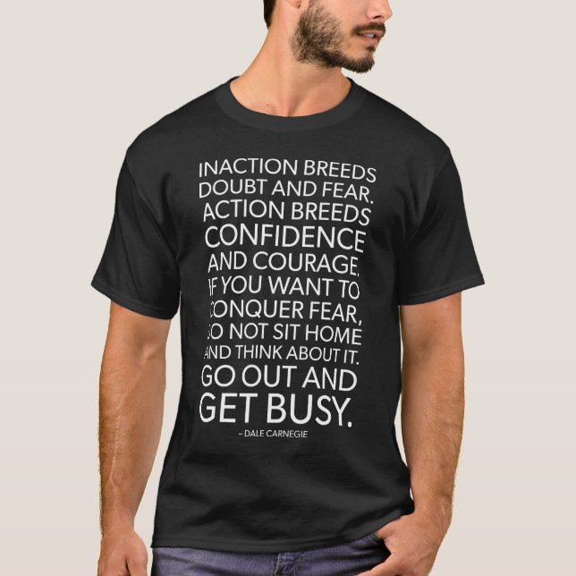 Camiseta Motivação de Hustle e Sucesso - Inação vs Ação (Frente)