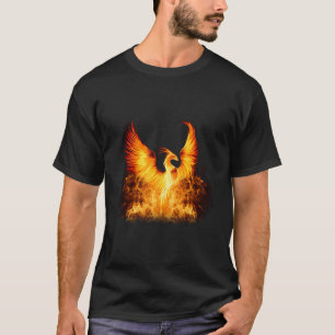 Camiseta Motivação de Inspiração de Fênix de Fogo ascensão 