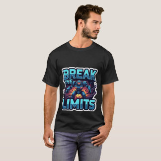 Camiseta Motivação de Jogo Futurista Quebre os Limites