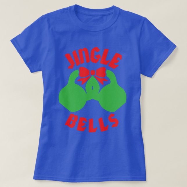 Camiseta Motivação de Natal Jingle "Sinos de Kettle" (Frente do Design)