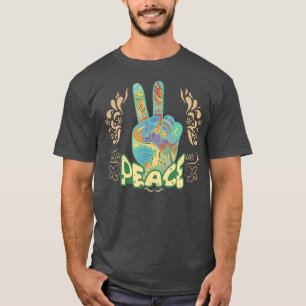Camiseta Motivação de paz de amor pensa positivamente