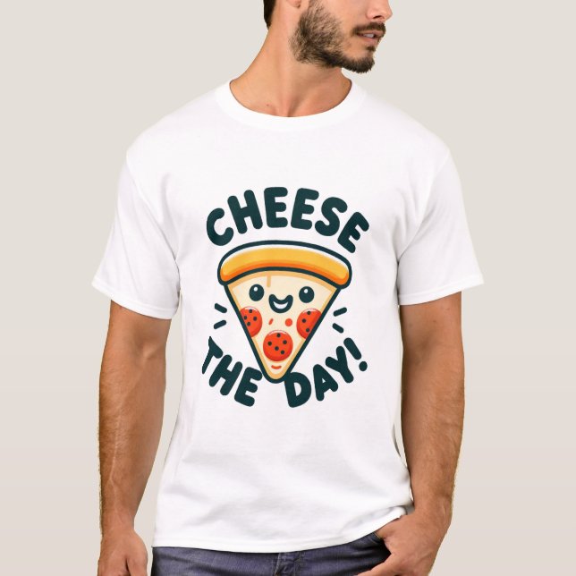 Camiseta Motivação De Queijo - Diga Com Queijo (Frente)