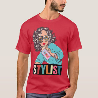 Camiseta Motivação de Stylist de Cabelo Feroz Cute Encantad