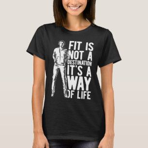 Camiseta Motivação de Treinamento em Roupa de Workout