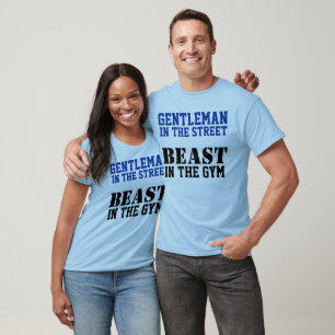 Camiseta Motivação de Treino de Cavalheiro e Fera