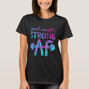 Camiseta Motivação de Workout Af Forte com Peso de Meta