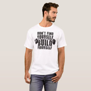 Camiseta Motivação de Workout - Construa-se - Barbell