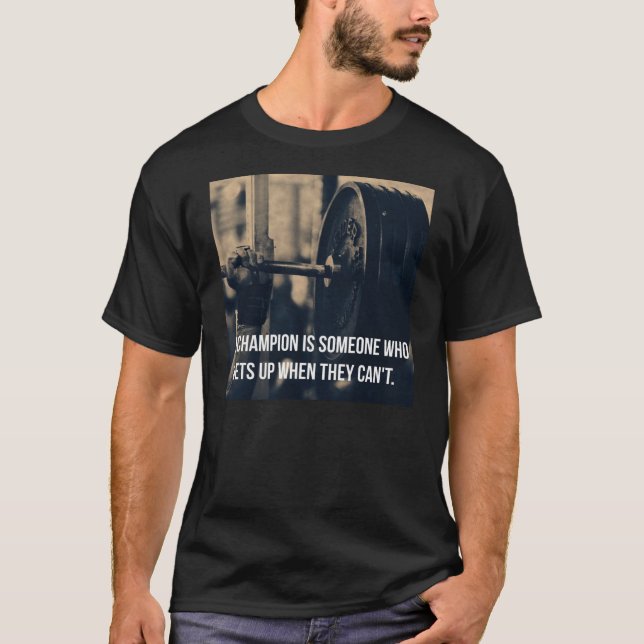 Camiseta Motivação de Workout de Gym Malhação de Construção (Frente)