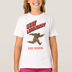 Camiseta Motivação Divertida de Bigfoot Correndo
