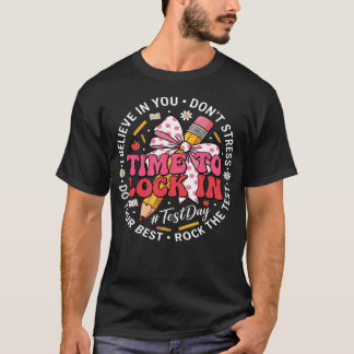 Camiseta Motivação Divertida para o Dia do Teste Acredite e