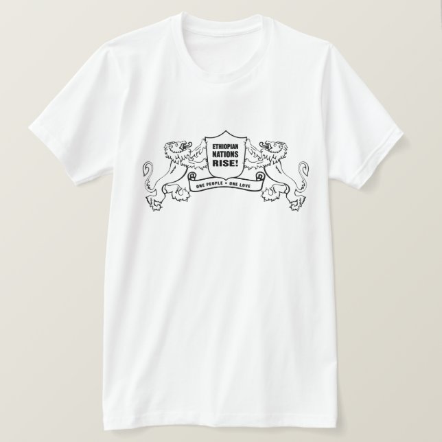 Camiseta Motivação do Aumento da Nação Etíope (Frente do Design)
