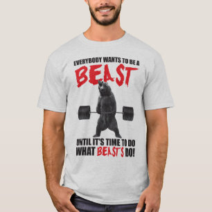Camiseta Motivação do Bodybuilding - animal