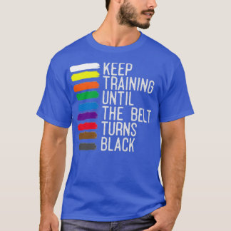 Camiseta Motivação do Cinturão Negro Taekwondo Jiu Jitsu Ka