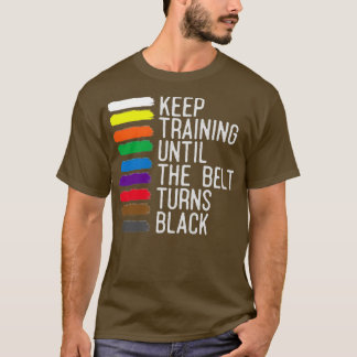 Camiseta Motivação do Cinturão Negro Taekwondo Jiu Jitsu Ka