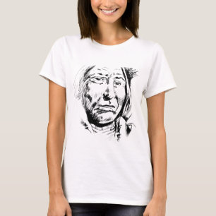 Camiseta Motivação do desenho de tinta principal indiano
