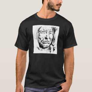 Camiseta Motivação do desenho de tinta principal indiano