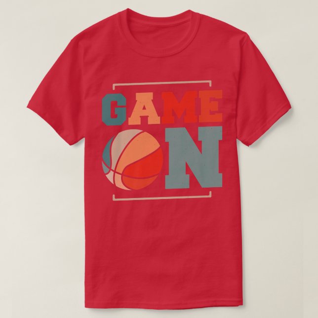 Camiseta Motivação do Dia do Jogo de Basquete (Frente do Design)