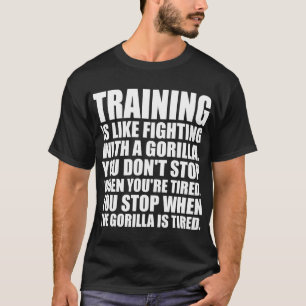 Camiseta Motivação do exercício - treinamento - lutando