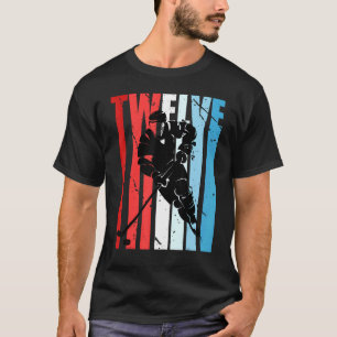 Camiseta Motivação do Jogador de Aniversário do 12 de Hóque