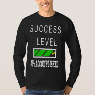 Camiseta Motivação do Nível de Êxito do Bar de Carregamento