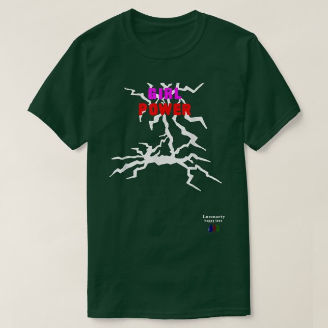 Camiseta Motivação do Poder das Meninas - Gráfico de Slogan (Frente do Design)