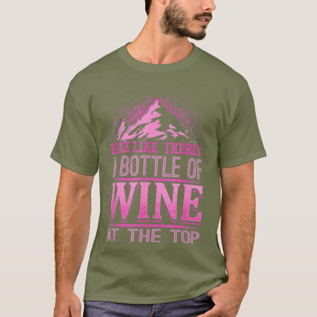 Camiseta Motivação Engraçada De Caminho, Vinho De Vinho (Frente)