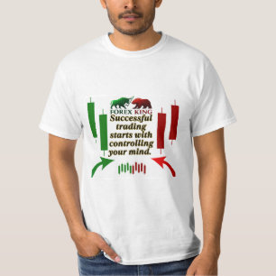 Camiseta Motivação Forex King Trading t sh- Bull and Bear
