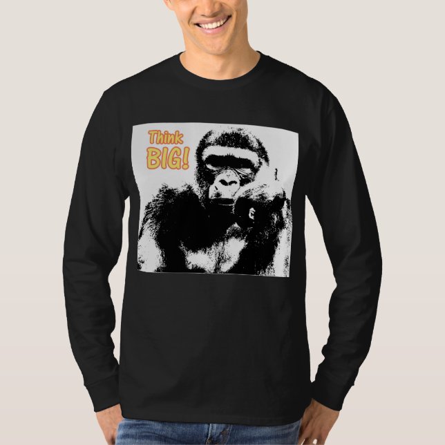 Camiseta Motivação Inspiracional Cotação Gorilla Pop Art (Frente)