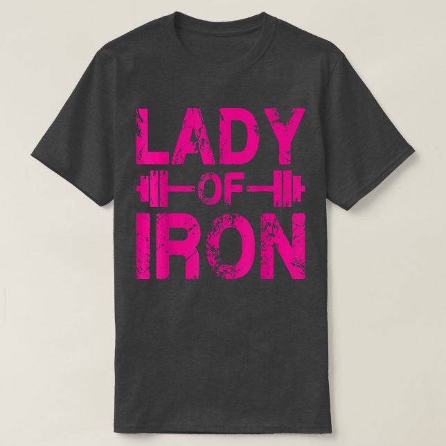 Camiseta Motivação Lady Of Iron Gym (Frente do Design)