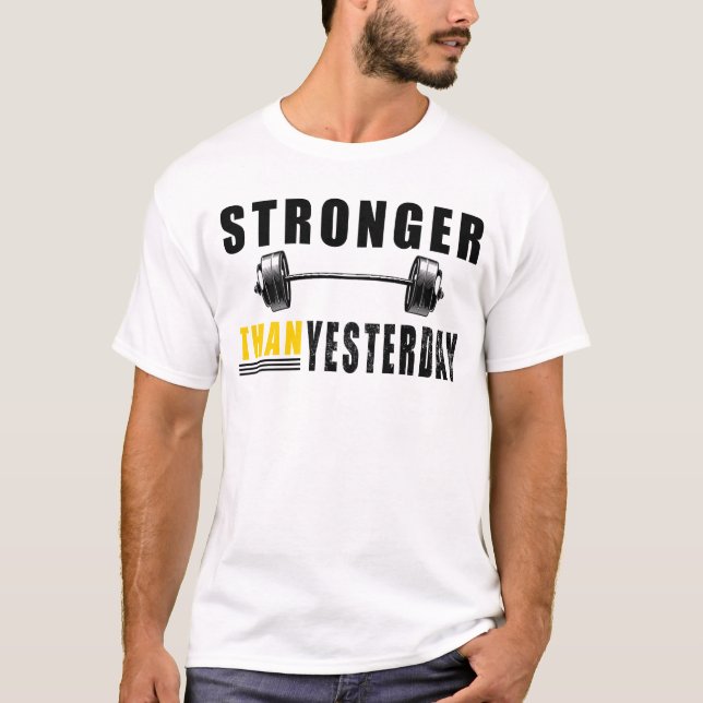 Camiseta Motivação Mais Forte Que Ontem (Frente)