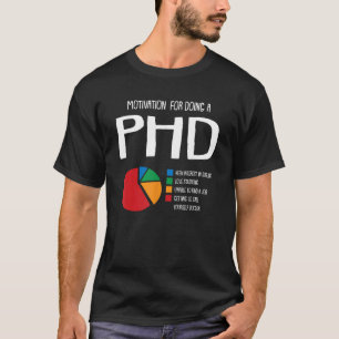 Camiseta Motivação PHD Engraçado PH.D Gráfico Formando Cand