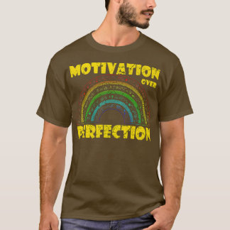 Camiseta Motivação Por Perfeição Professor Motivat Arco-Íri