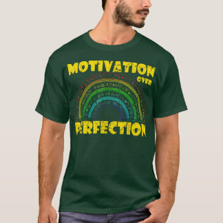 Camiseta Motivação Por Perfeição Professor Motivat Arco-Íri